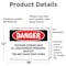 Signmission Pesticide Storage Area Danger Sign, Vinyl Decal, 18in W x 12in L, 2PK OS-2PACK-DS-D-1218-L-1973 - alternate 6